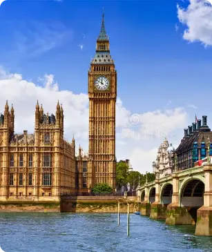 Big ben and the houses of parliament in london, england.